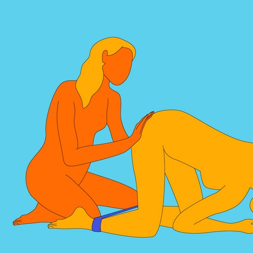 Bound and bend sex position